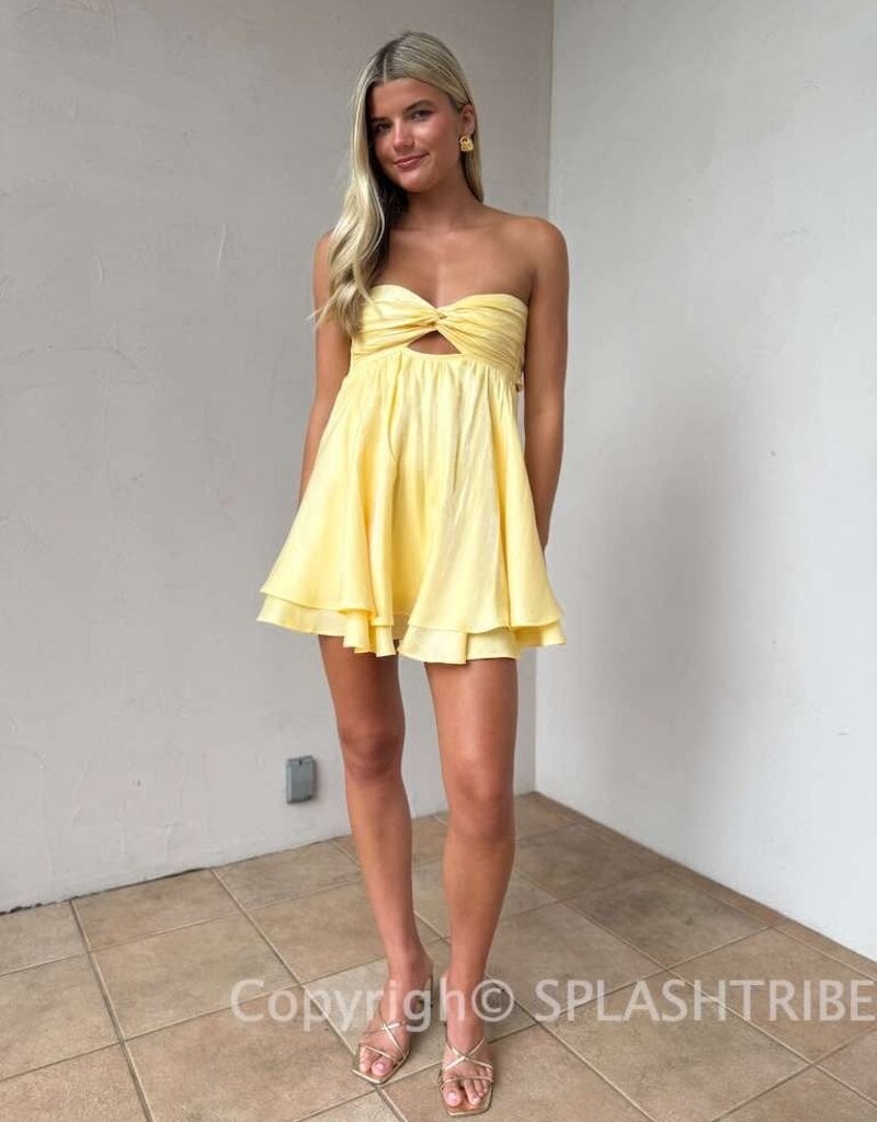 Ada Shimmer Twist Bust Mini Dress