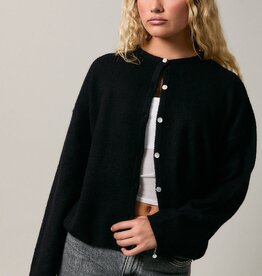 Long Sleeve Crew Neck Sweater Cardigan