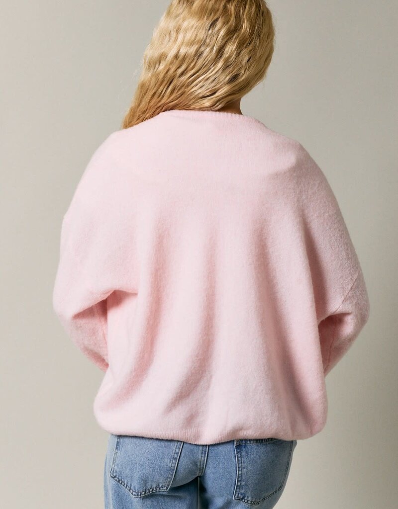 Long Sleeve Crew Neck Sweater Cardigan