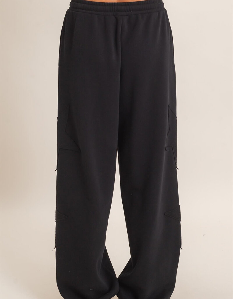 Essential Star Patch Fleece Jogger Pants