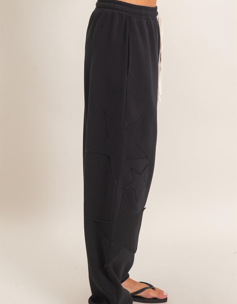 Essential Star Patch Fleece Jogger Pants