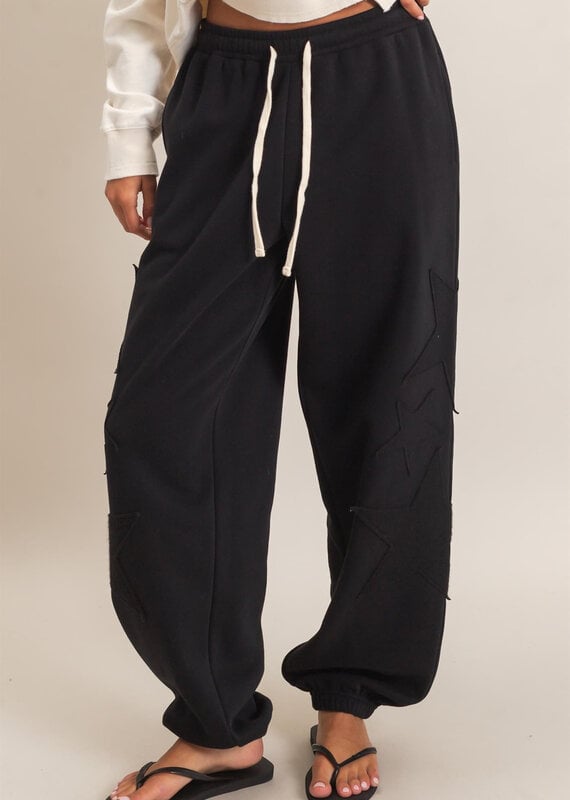 Essential Star Patch Fleece Jogger Pants