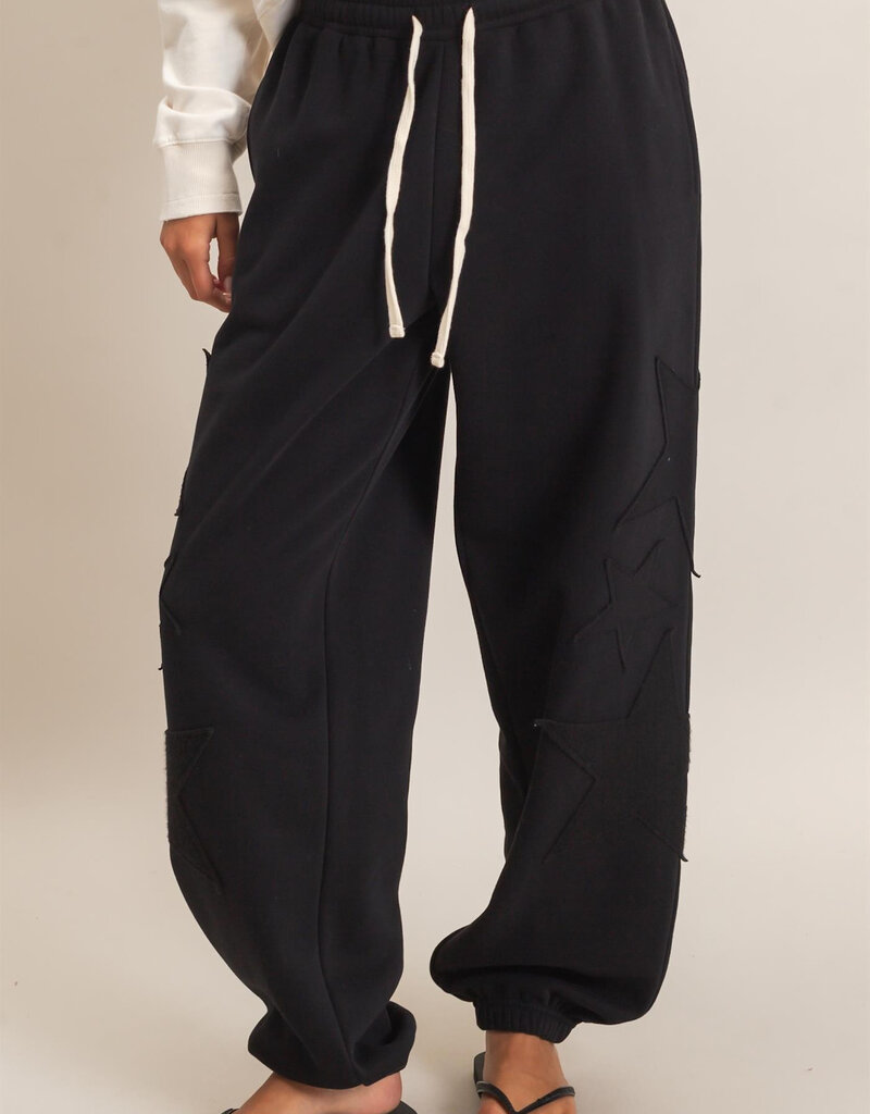 Essential Star Patch Fleece Jogger Pants