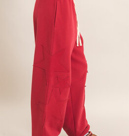 Essential Star Patch Fleece Jogger Pants