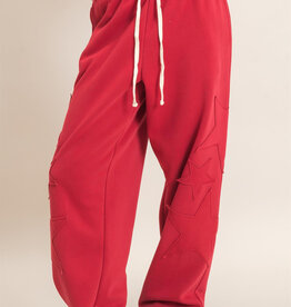 Essential Star Patch Fleece Jogger Pants