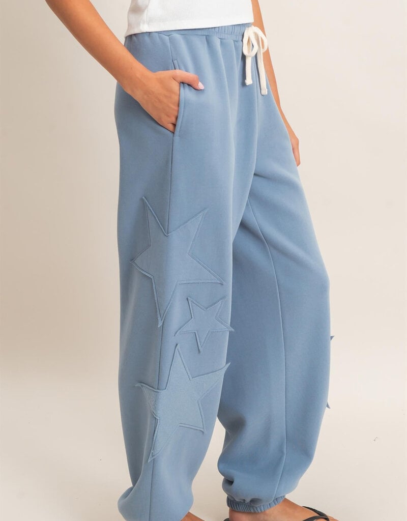 Essential Star Patch Fleece Jogger Pants