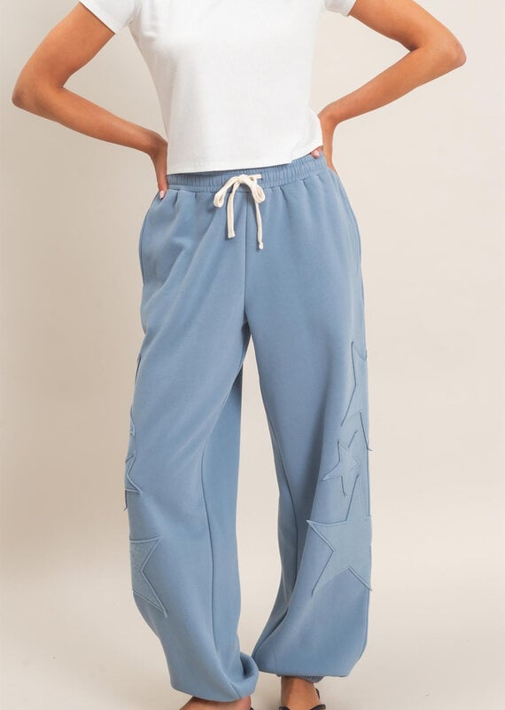 Essential Star Patch Fleece Jogger Pants