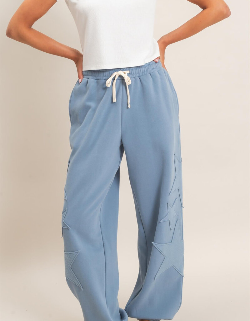 Essential Star Patch Fleece Jogger Pants