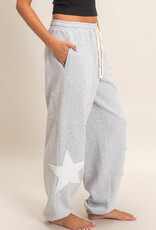 Essential Star Patch Fleece Jogger Pants
