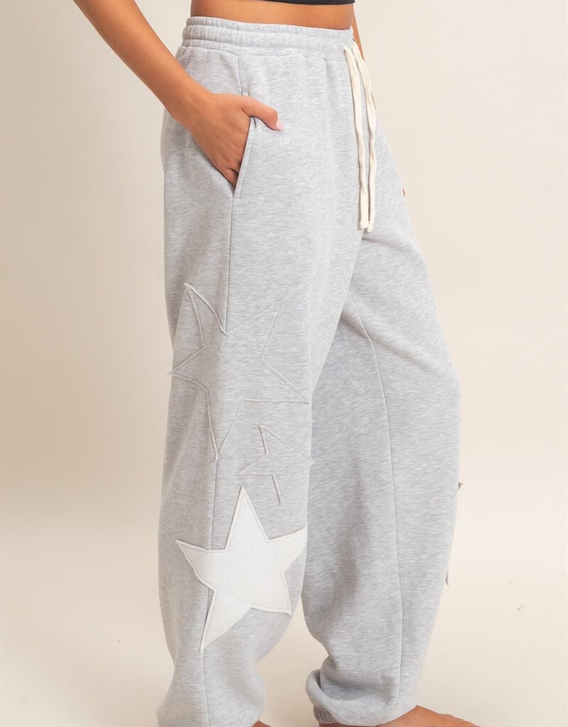 Essential Star Patch Fleece Jogger Pants
