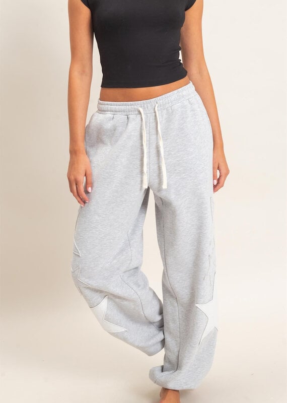 Essential Star Patch Fleece Jogger Pants