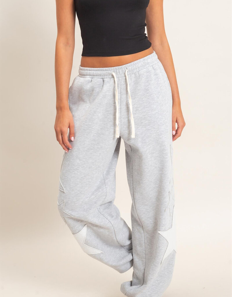 Essential Star Patch Fleece Jogger Pants