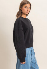 Essential Star Patch Fleece Crewneck Sweatshirt