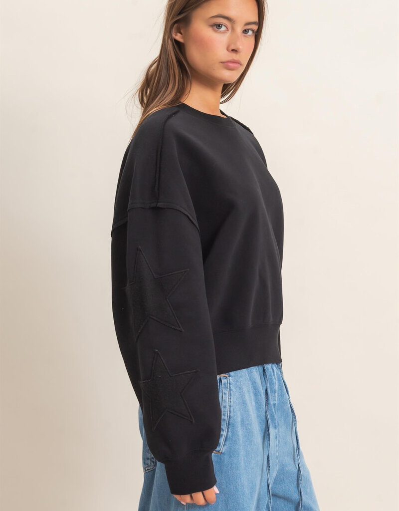 Essential Star Patch Fleece Crewneck Sweatshirt