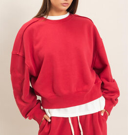 Essential Star Patch Fleece Crewneck Sweatshirt