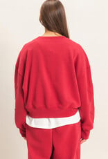 Essential Star Patch Fleece Crewneck Sweatshirt
