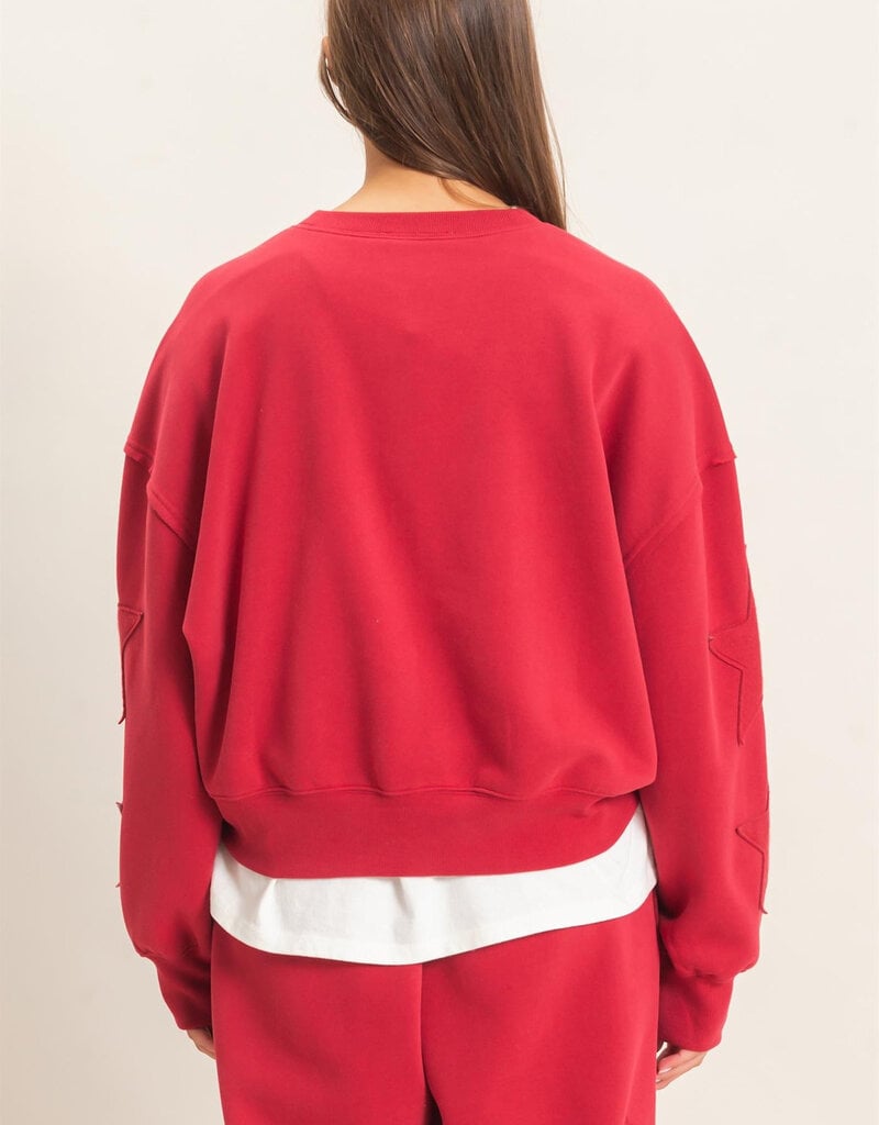 Essential Star Patch Fleece Crewneck Sweatshirt