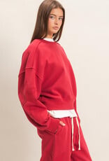 Essential Star Patch Fleece Crewneck Sweatshirt