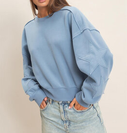 Essential Star Patch Fleece Crewneck Sweatshirt