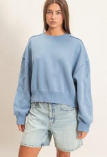 Essential Star Patch Fleece Crewneck Sweatshirt