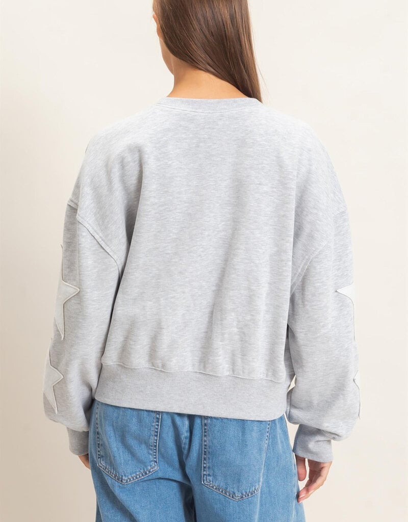 Essential Star Patch Fleece Crewneck Sweatshirt