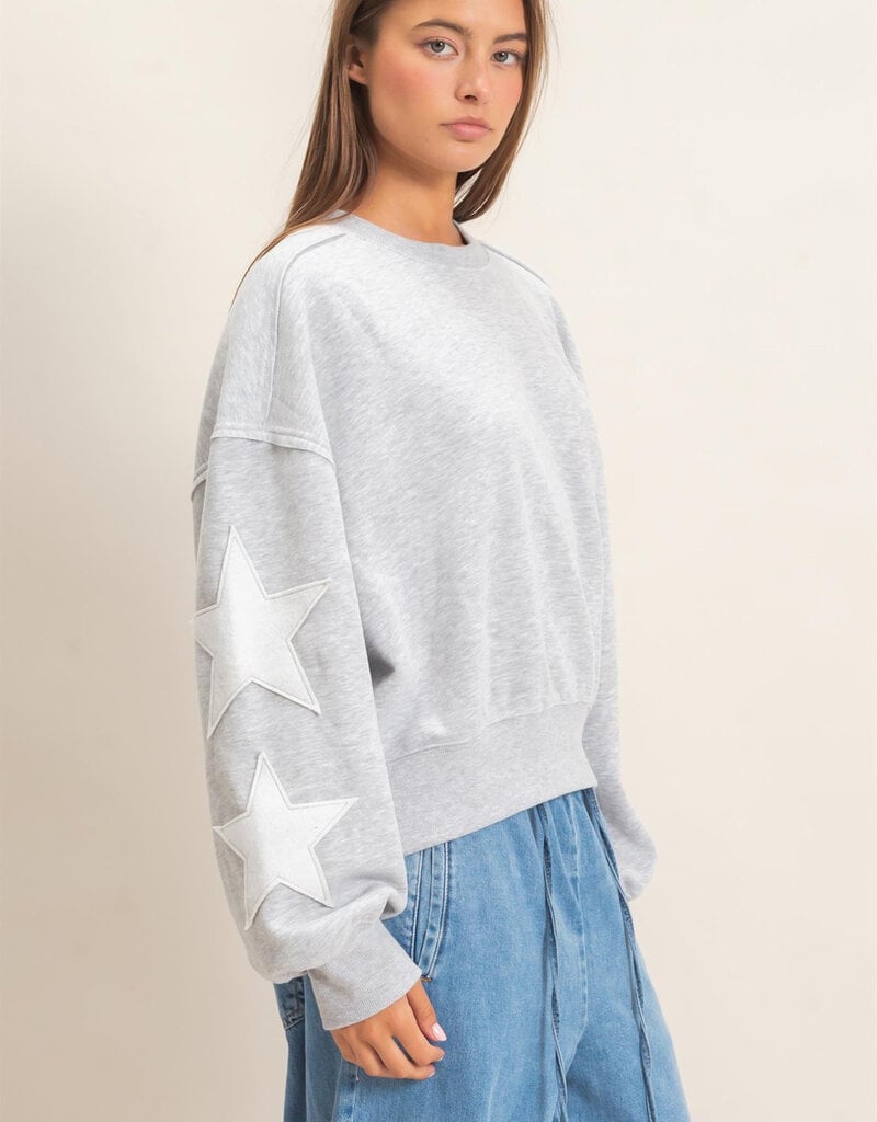 Essential Star Patch Fleece Crewneck Sweatshirt