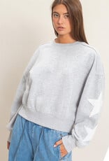 Essential Star Patch Fleece Crewneck Sweatshirt