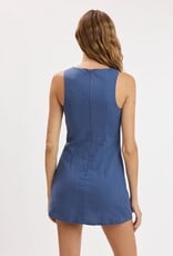 Fitted Sleeveless Shift Mini Dress