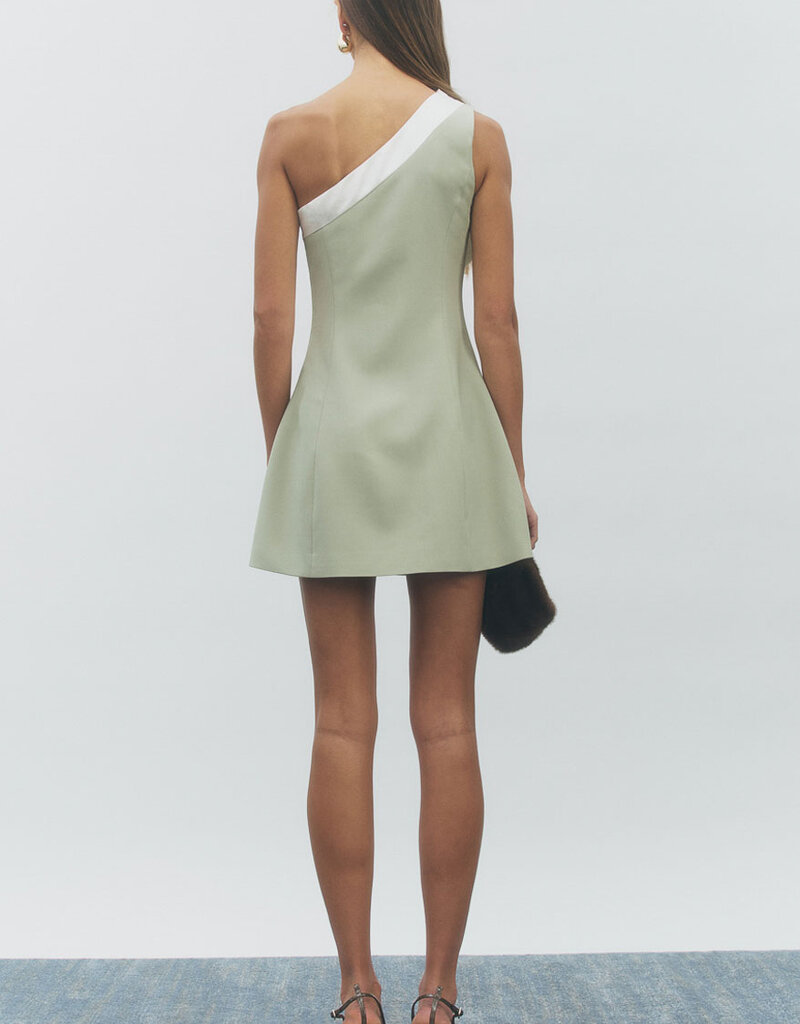 Maude Club One Shoulder Bow Mini Dress