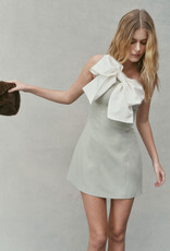 Maude Club One Shoulder Bow Mini Dress