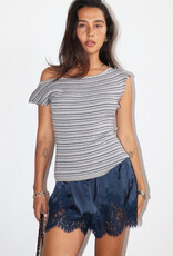 Claudia Lace Trim Satin Shorts