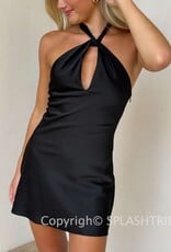 Nikol Keyhole Twist Front Mini Dress