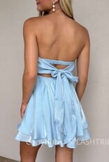 Ada Shimmer Twist Bust Mini Dress