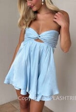 Ada Shimmer Twist Bust Mini Dress