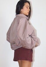 Retro Color Block Zip Up Jacket