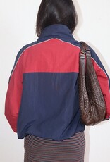 Retro Color Block Zip Up Jacket