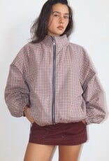 Retro Color Block Zip Up Jacket