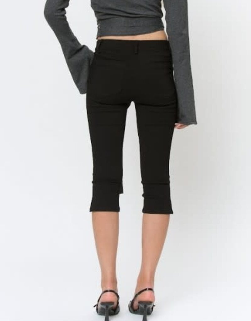 Gillian Stretch Side Slit Capri Pants