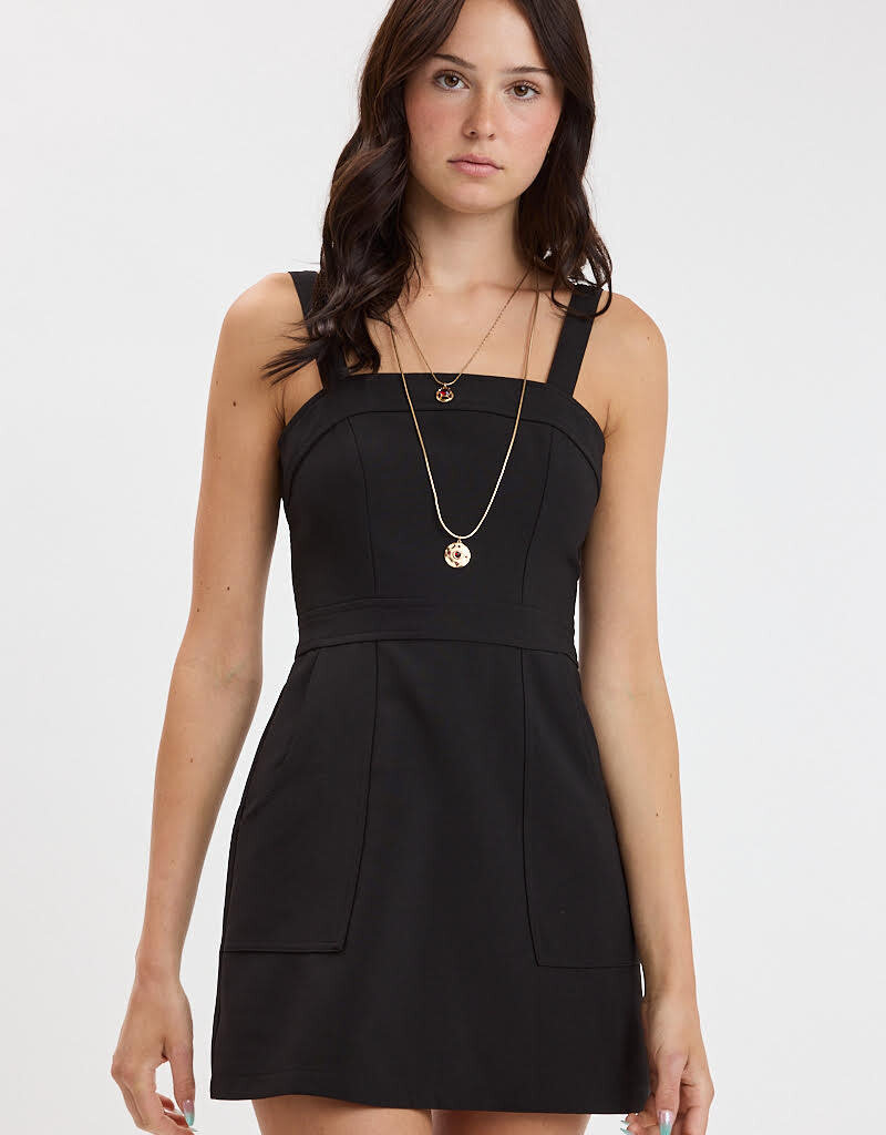 Tailored Side Pocket Mini Dress
