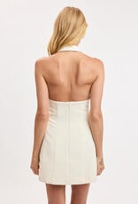 Dylan Halter Tie Neck Mini Dress