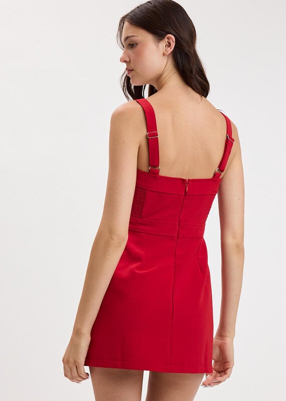 Tailored Side Pocket Mini Dress