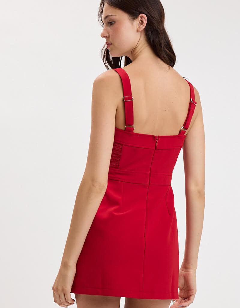Tailored Side Pocket Mini Dress