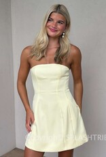 Poppy Strapless A Line Mini Dress