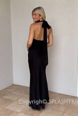 Avery High Neck Halter Maxi Dress