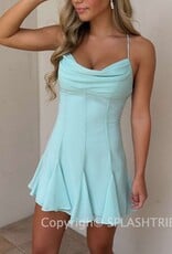 Paige Chiffon Crisscross Strap Back Mini Dress