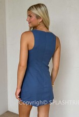 Fitted Sleeveless Shift Mini Dress