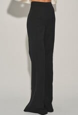 Side Zip Side Slit Flare Pants