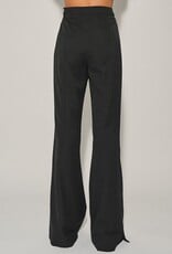 Side Zip Side Slit Flare Pants