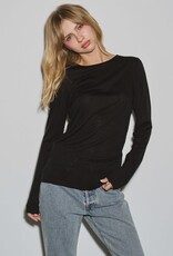 Sheer Long Sleeve Basic Top