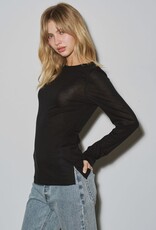 Sheer Long Sleeve Basic Top